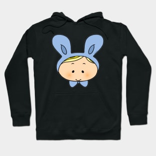 cute blue baby bunny hat Hoodie